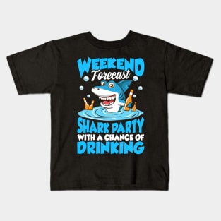 Weekend Forecast: Shark Party & Chance of Drinking Kids T-Shirt